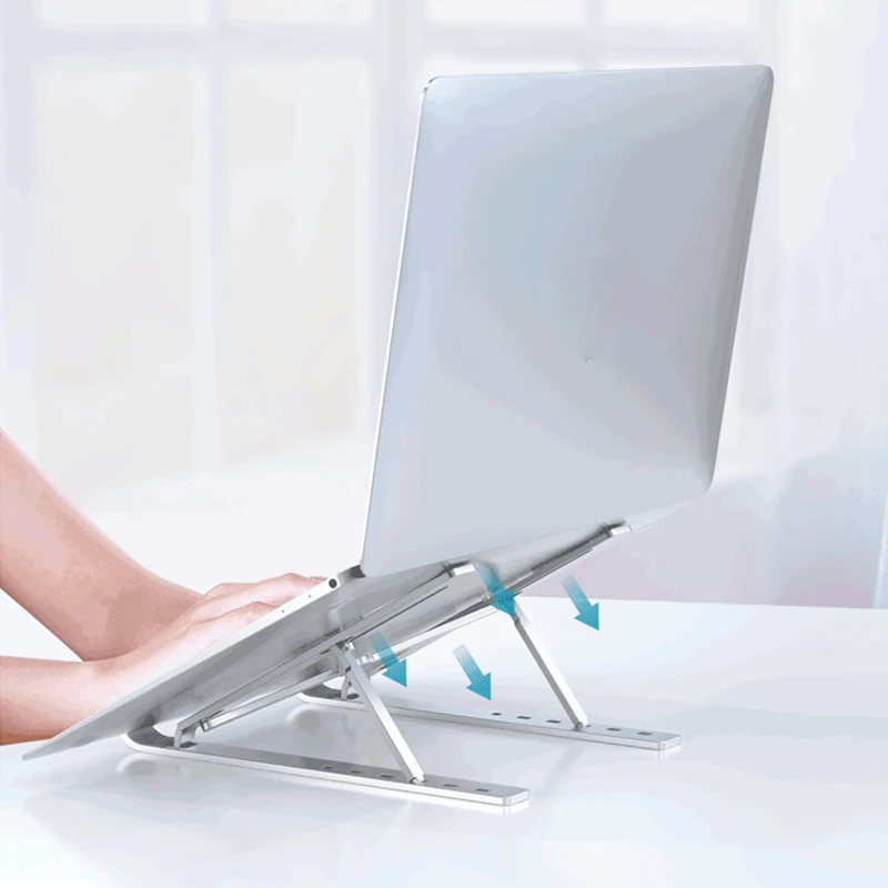 Алюминиевый Сплав регулируемая складная подставка для ноутбука кронштейн