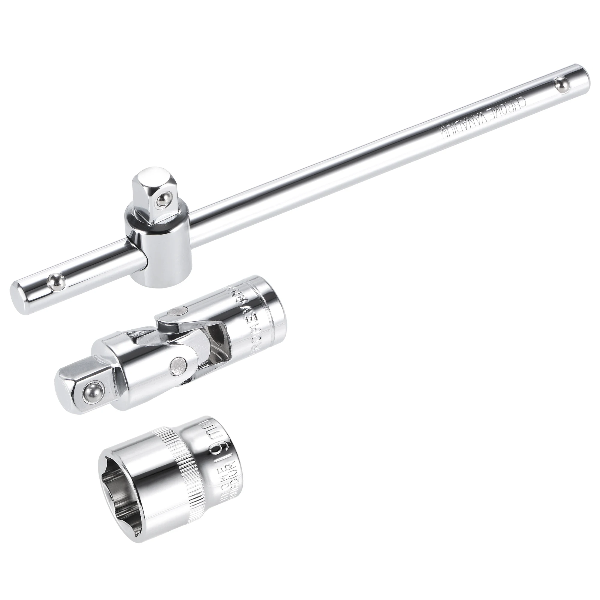 

Набор аксессуаров для торцевых разъемов Uxcell, 3 шт., 19 мм, 6-точечная неглубокая розетка, 1/4 "раздвижной ключ, выключатель, универсальный торцев...