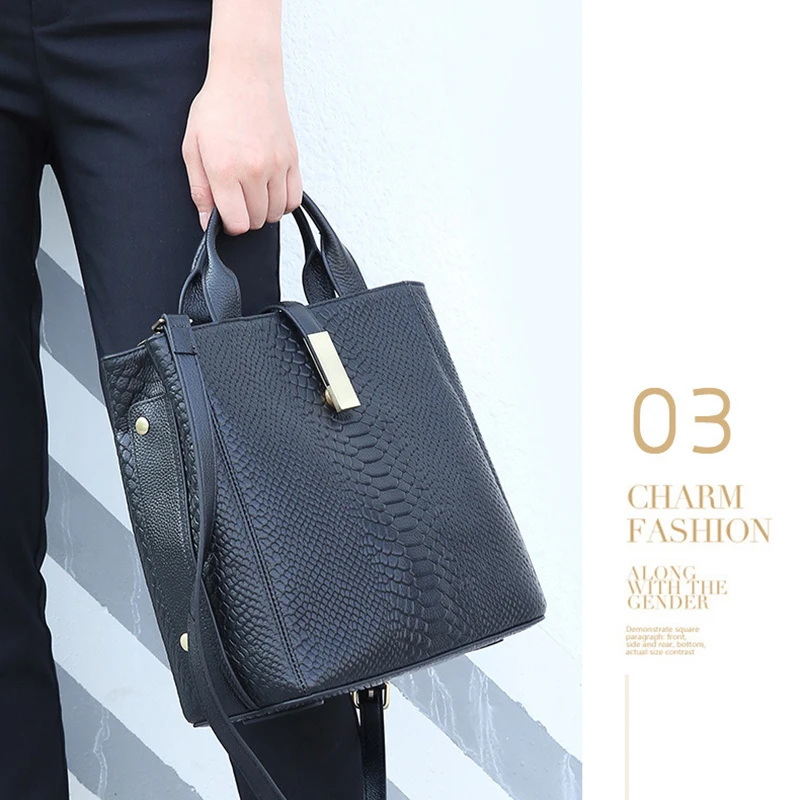 

WILIAMGANU Genuine Leather For Women Serpentine Bag Female Luxury Handbags Women Bags Designer Feminina Ladies Shoulder Bags