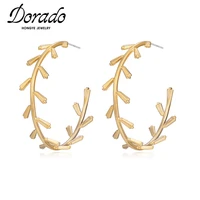 dorado irrrgular plant trendy stud earring for women girls big round fashion anniversary jewelry brincos hot sale statement