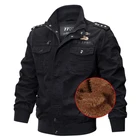 Куртка-бомбер мужская в стиле милитари, плотная ветровка, теплая армейская куртка пилота, повседневная куртка, размер M-6XL