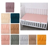 10 colors baby bed fitted mat cotton universal crib sheet bedding protector mattress cove for boys girls 12570cm