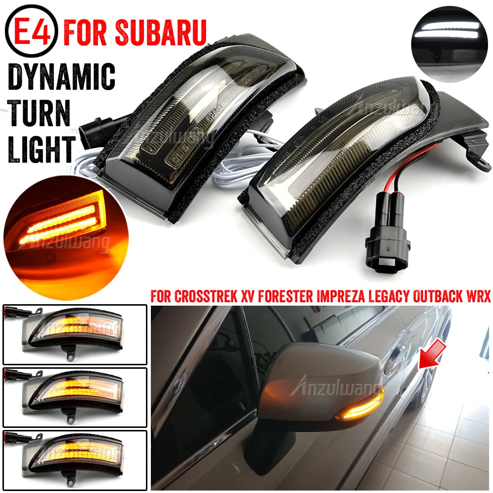 

For Subaru WRX STI Dynamic LED Side Mirror Light 2Pcs Turn Signal Lamp Forester Crosstrek Impreza Legacy Outback Car Accessories