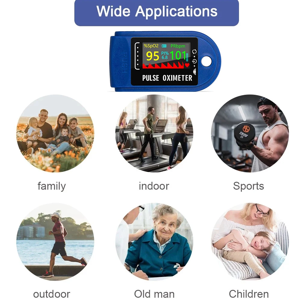 Цифровой Пульсоксиметр на кончик пальца с OLED-дисплеем датчик кислорода в крови