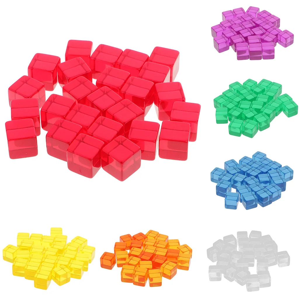 25 шт. D6 шестисторонние прозрачные пустые кубики настольная игра набор костей для