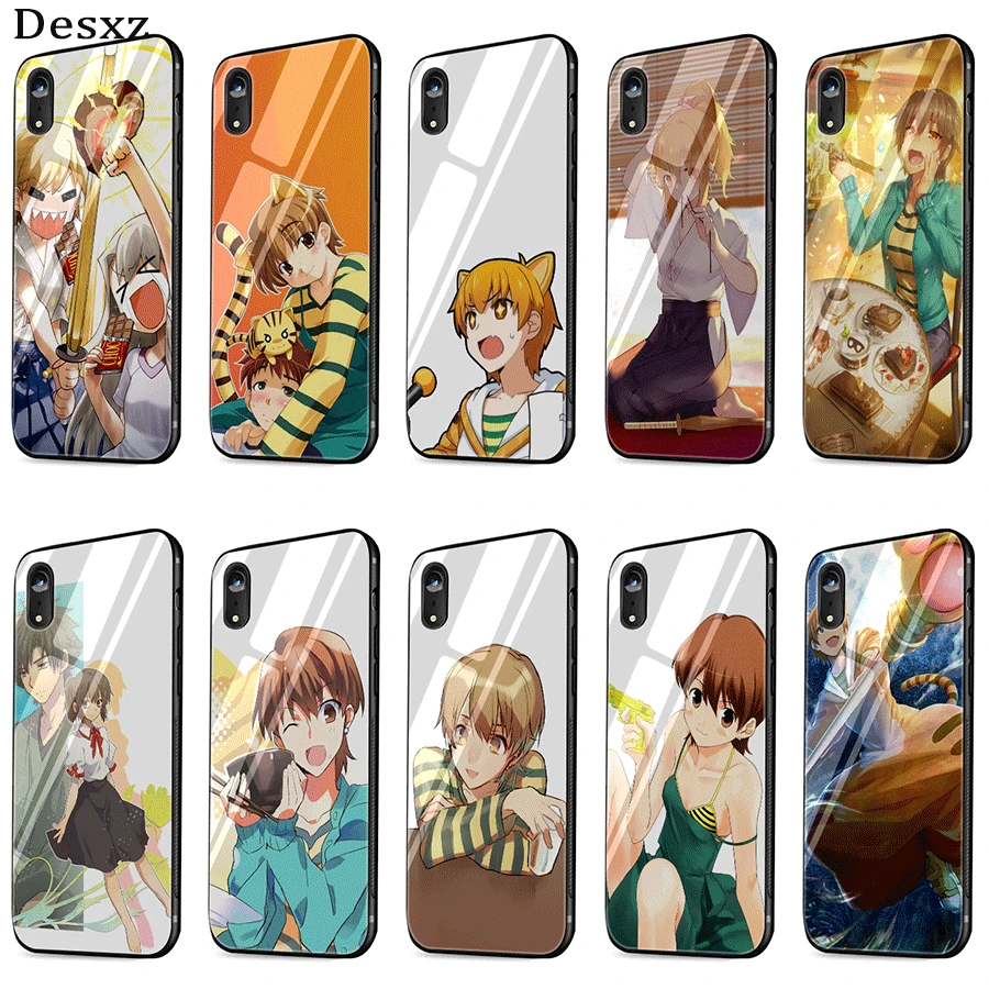 Стеклянный ТПУ чехол для телефона iPhone 5 5S SE 6 6s 7 8 Plus X XR XS Max Taiga Fate Fujimura
