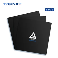 2020 3pcs tronxy 3d printer accessories heat paper black masking tape 500500mm heatbed sticker 3d printer parts hotbed tape