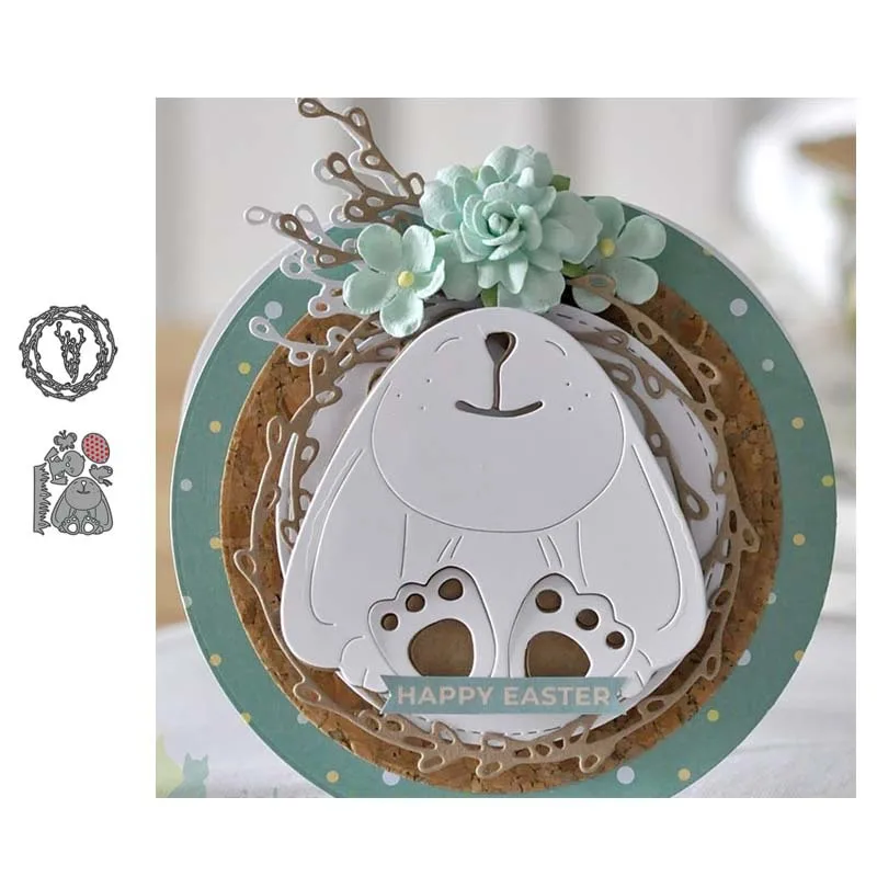 2020 кольцо с кроличьей травой металлические Вырубные штампы сделай сам