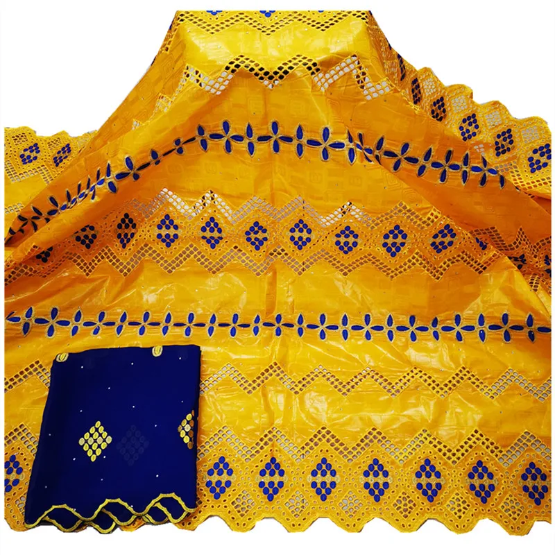 

African Bazin Riche Lace Fabric New Design Embroidered High Quality bazin brode Lace Fabric yc-160