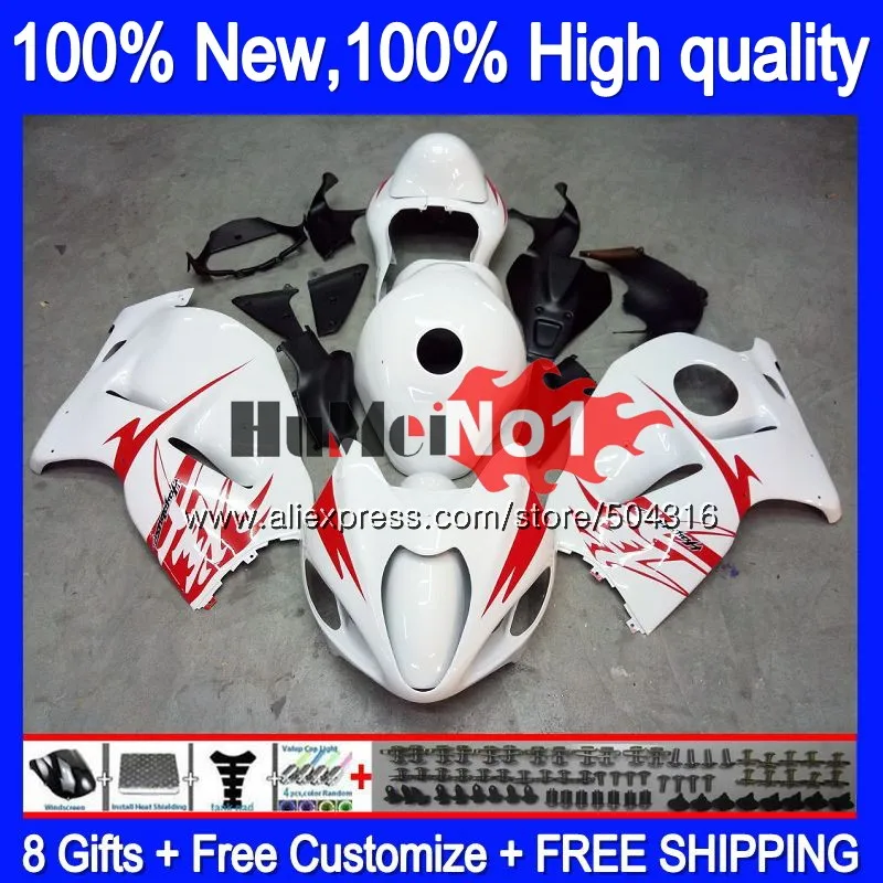 

Корпус для SUZUKI Hayabusa GSXR-1300 GSXR 1300 глянцевый белый 27MC.6 GSXR1300 1996 1997 1998 1999 2000 2001 96 97 98 99 01 обтекатель