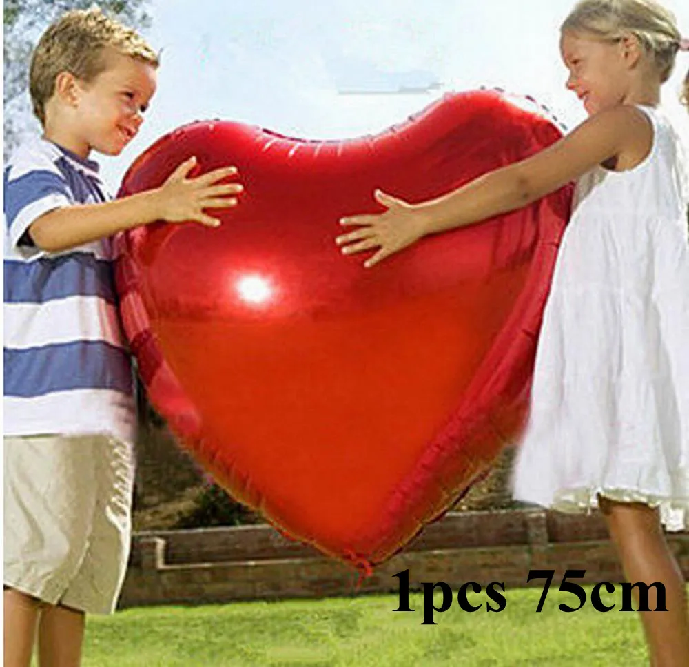 1pcs 75cm heart 10 шт./лот, 18 дюймов, розовое золото, сердце, фольга, шары, свадьба, день рождения, вечеринка, декор для детского душа, принадлежности, подарки на день Святого Валентина - Цвет: 1pcs 75cm heart