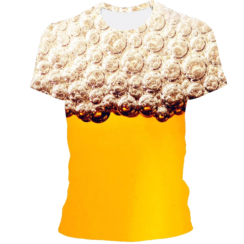 

2021 New 3D Printing Beer Pattern Street Hip-Hop Style Men's Clothing Oversize For Adult
