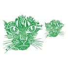 Нашивка с надписью Кот, светящиеся наклейки на одежду deal with it, термопереводные нашивки с рисунком железные Луны для одежды