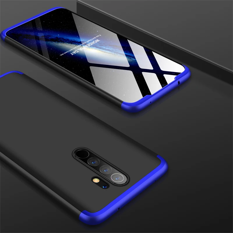 3-в-1 чехол для Xiaomi redmi note 8 Pro Чехол Крышка защитное кольцо магнетизм кронштейн анти-столкновения в виде ракушки для redmi note 8 Coque