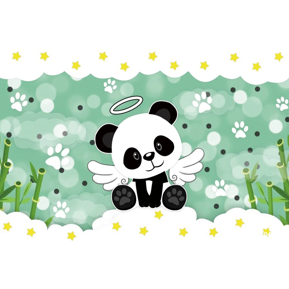 Laeacco Panda вечерние Bamboos в полоску в горошек для фотосъемки на день рождения фоны индивидуальные фотографические фоны для фотостудии - Цвет: NZY06575