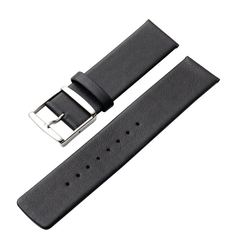 

Manufacturers watch accessories leather strap waterproof and sweat-proof first layer calfskin belt pin buckle slub pattern leath