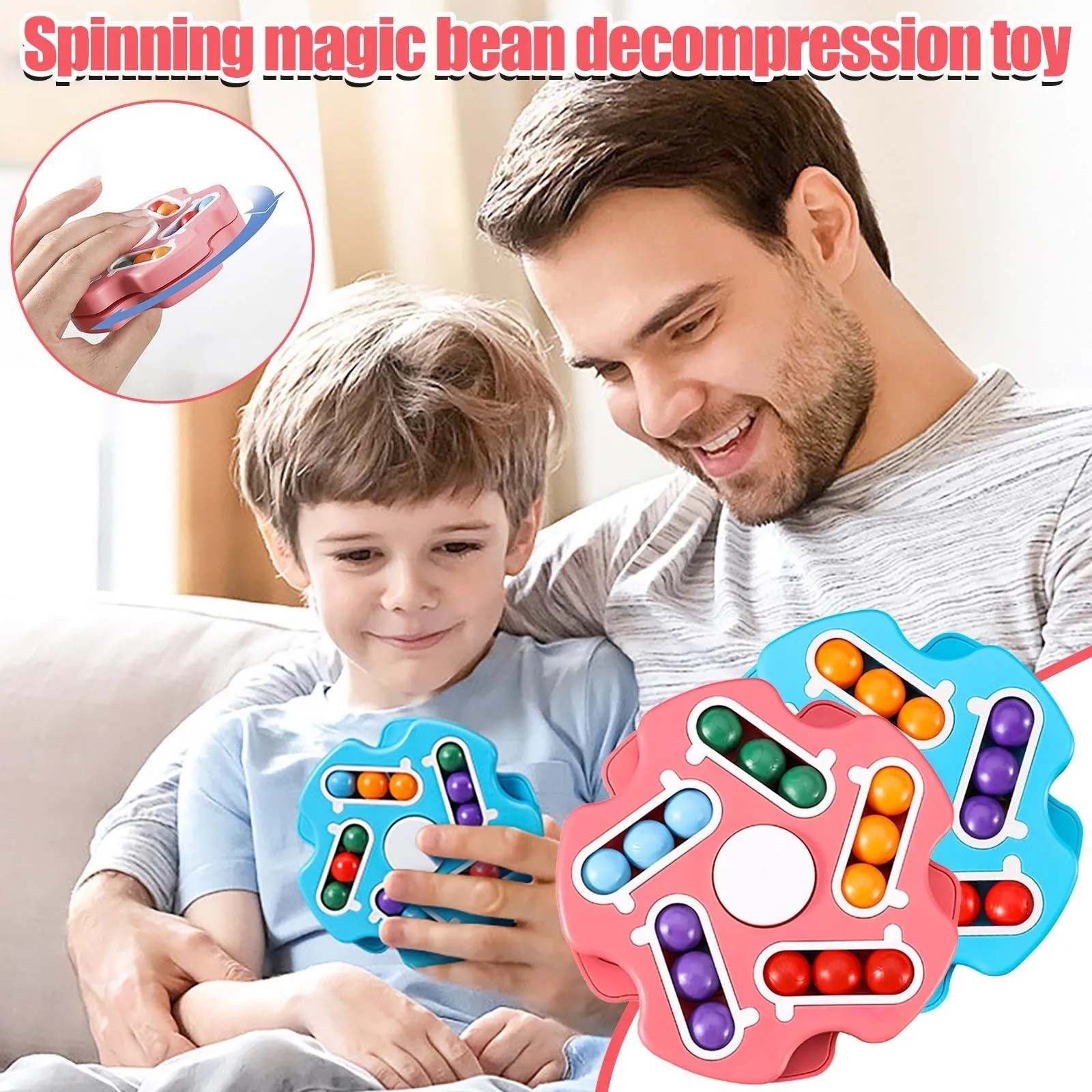 

Rotating Magic Toy Double-sided Playable Circular Rotating Small Beads Creative Decompression Educational Toy 2021 New