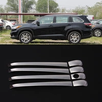 stainless steel door handle trim car styling protector accessories keyhole for toyota highlander 2015 2016