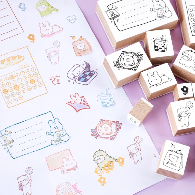 Милые животные список еды декоративный штамп фотобумага для скрапбукинга