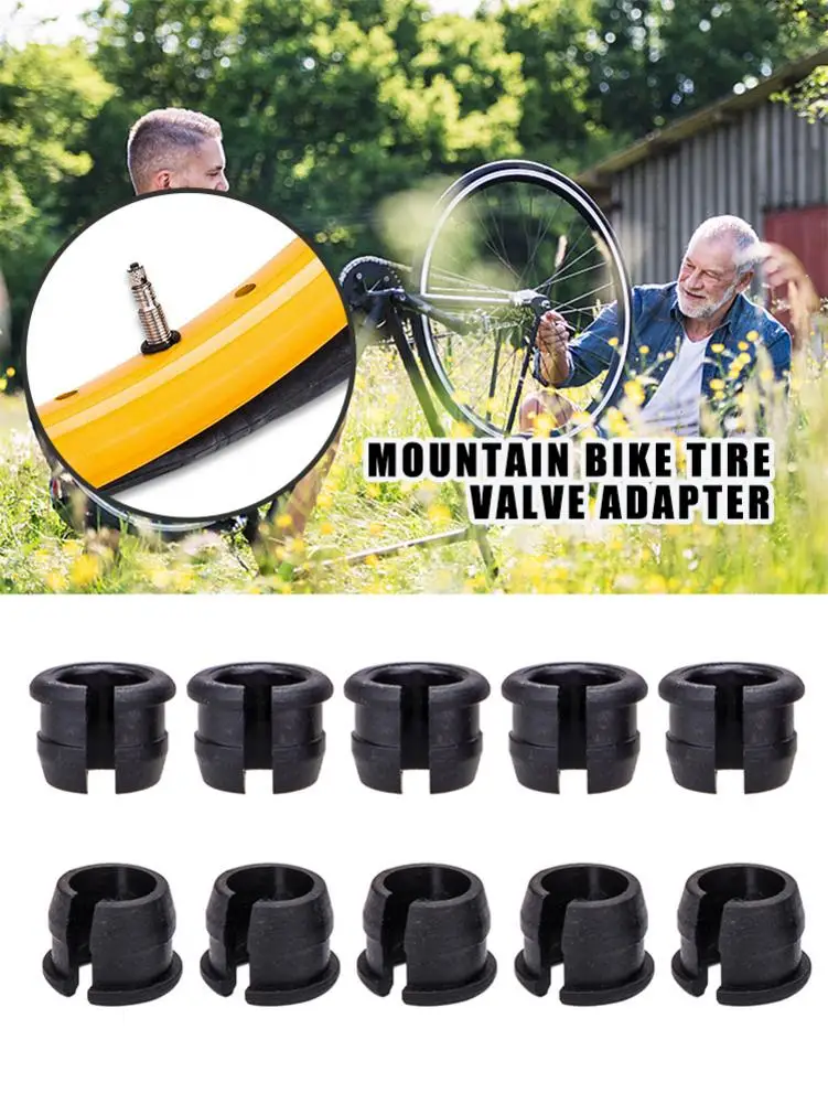 

10PCS Mountain Bike American Valve Adapter Valve Conversion Set Mountain Bike Tire Valve Adapter