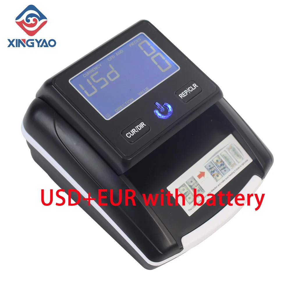 USD EUR and battery Машина для обнаружения в Ираке динар IQD детектор денег российская банкнота проверка USD/EUR Детектор фальшивых денег - Цвет: USD EUR and battery