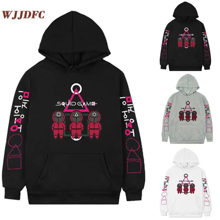 

Squid Game Merch Sweatshirt Hoodie Hip Hop Hooded Man Women Pullovers Hoodies Sweatshirts Long Sleeve Streetwear Pullover Tops