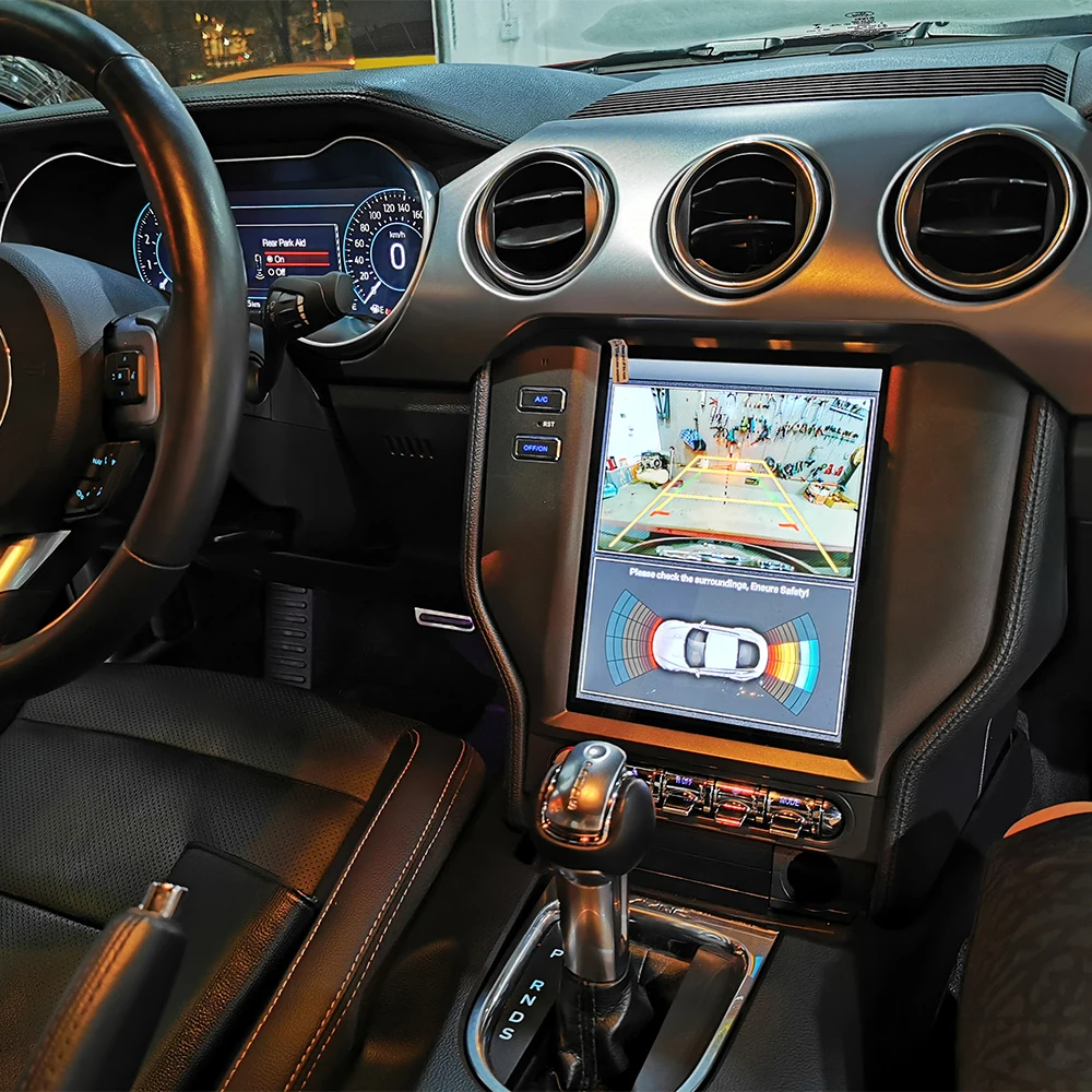 Sistema Tesla Android 9,0 para Ford Mustang, radio Multimedia para coche con navegación GPS, unidad principal de reproductor estéreo para Ford Mustang 2015, 2016, 2017, 2018, 2019