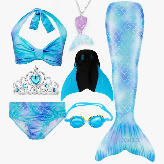 Новинка 2020 Радужный Розовый Купальник бикини с хвостом русалки и моноластом