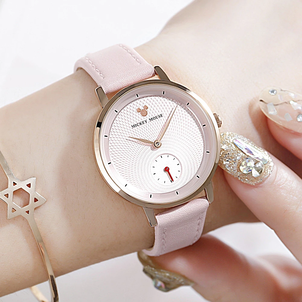 Детские часы Дисней женские модные наручные с Микки Маусом для девочек и