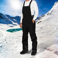 ski pants men suspenders outdoor sports solid pocket windproof waterproof warm winter snow snowboard trousers dropshipping