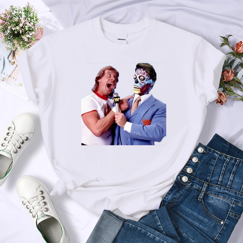 Футболка женская хлопковая с принтом они живые | Женская одежда