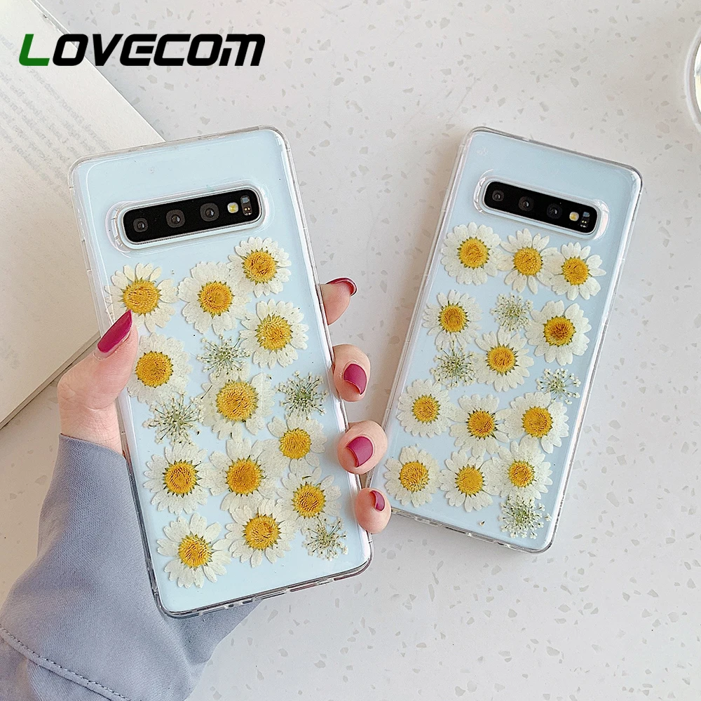 Чехол LOVECOM для Samsung Note 10 Pro S8 S9 S10 Plus 8 с цветочным рисунком мягкая эпоксидная