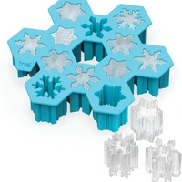 snowflake silicone mold and ice cube traysmall easy release ice cube trays for freezerbeveragesbaby foodchocolate stackable