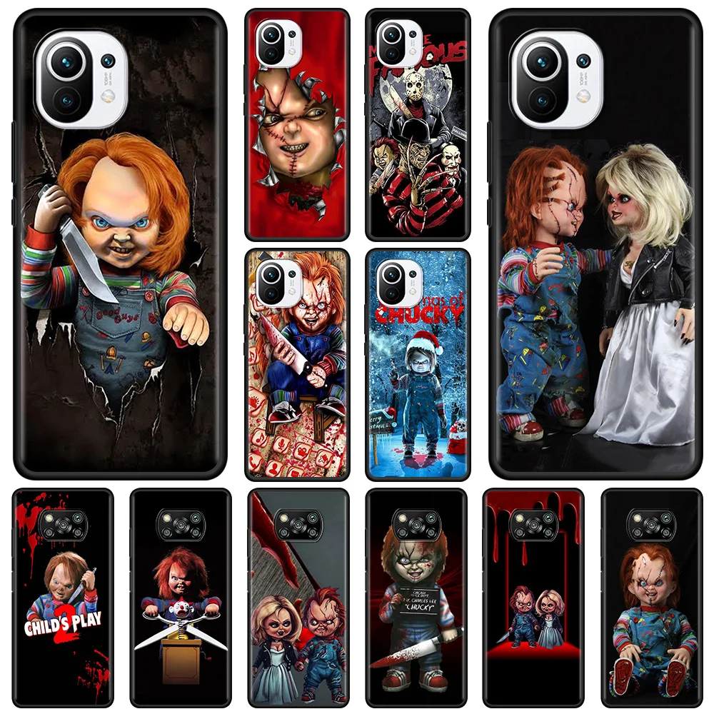 

Phone Case For Xiaomi Poco X3 NFC F3 GT M3 M4 Pro for Mi 9T 10T 11T Pro Lite Note 10 10Lite Pocophone F1 Horror Movie Chucky