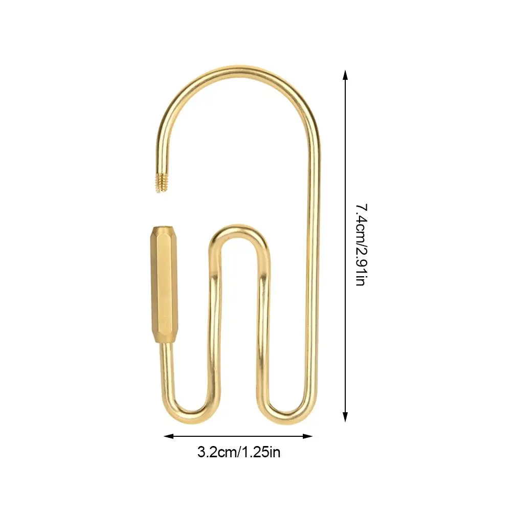 

Brass Loop Keychain Car Golden Key Organizer Holder Keyring Decor Loop Hoop Keychain Men's Belt Hook Wallet Clip Key Ring Ring