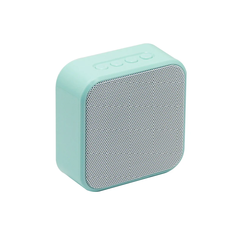 Portable Bluetooth speakers Wooden Subwoofer Speaker mini HD HiFi Sound Music Speaker for Home Palm bsize Support TF loudspeaker - Цвет: Blue