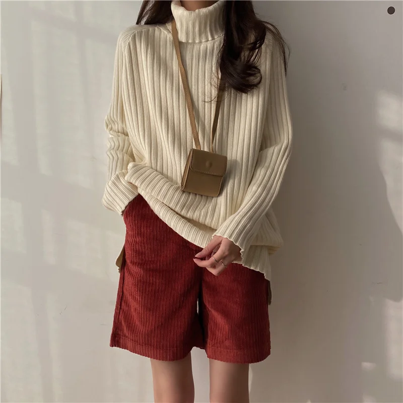 

Новая ленивая водолазка средней длины в Корейском стиле Real Shot