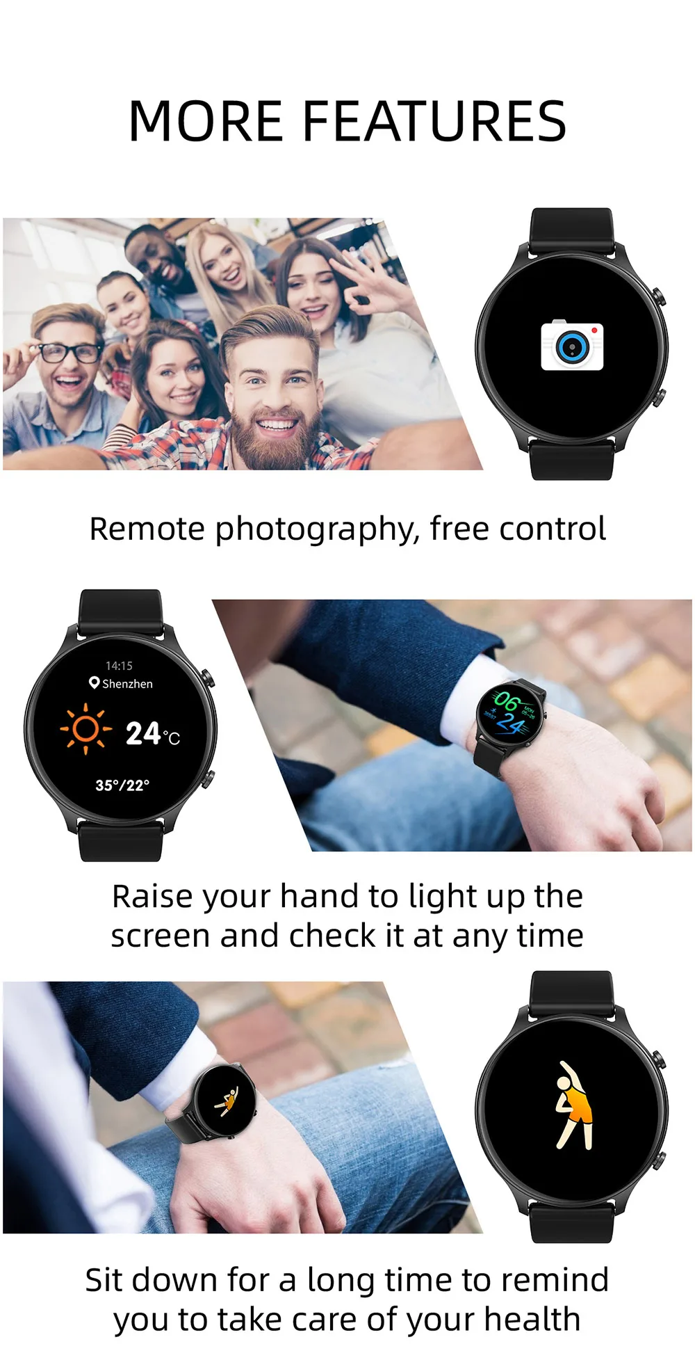 

DK18 Smart Watch Women watches IP68 Waterproof Heart Rate Blood Pressure men Smartwatch For IPhone samsung Pk E13 E1-2