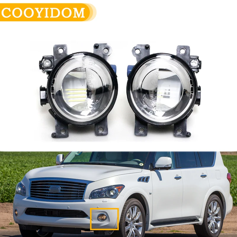 Car LED Fog Light Head Light Lamp Assembly For Infiniti 2014-18 Q50 2015-2017 QX60 QX80 2015 Q70/Q70L/Q70 261504GA0A 261554GA0A