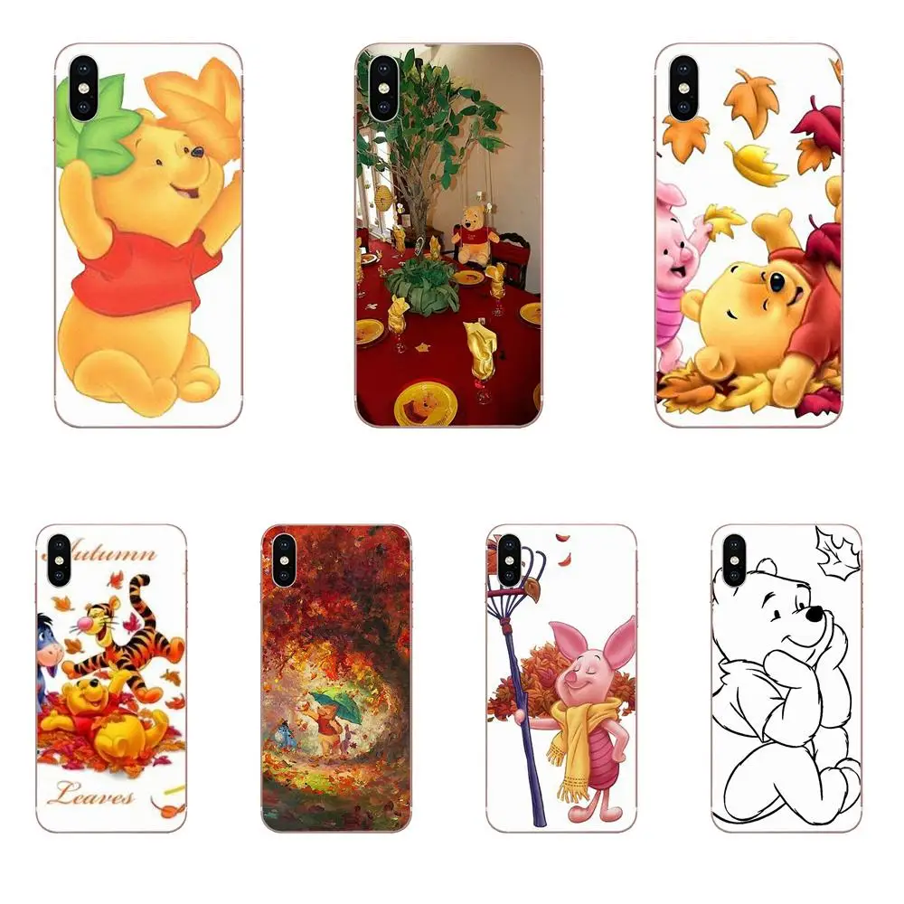 Винни-Пух в осенними листьями модные чехлы для Huawei NOVA 2 V20 Y3II Y5 Y5II Y6 Y6II Y7 Y9 G8 G9 GR3 GR5 GX8