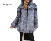 2020 winter coat women fluffy hoodie faux fur coat women winter grey jacket coat female warm long casual overcoat