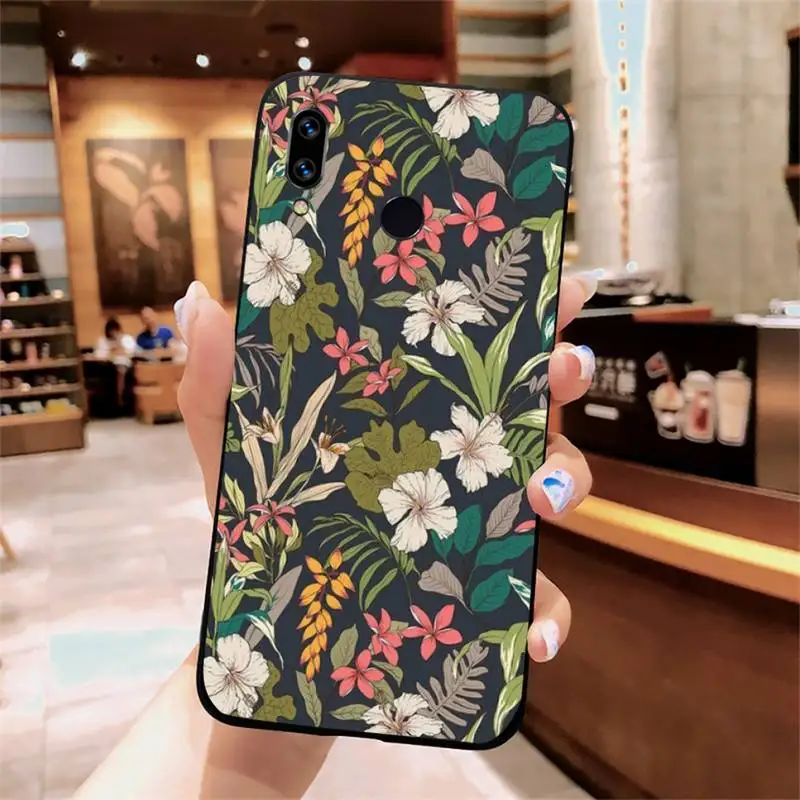 

Vintage Banana Leaf Flower fundas Phone Case For Xiaomi Redmi note 7 8 9 t k30 max3 9 s 10 pro lite