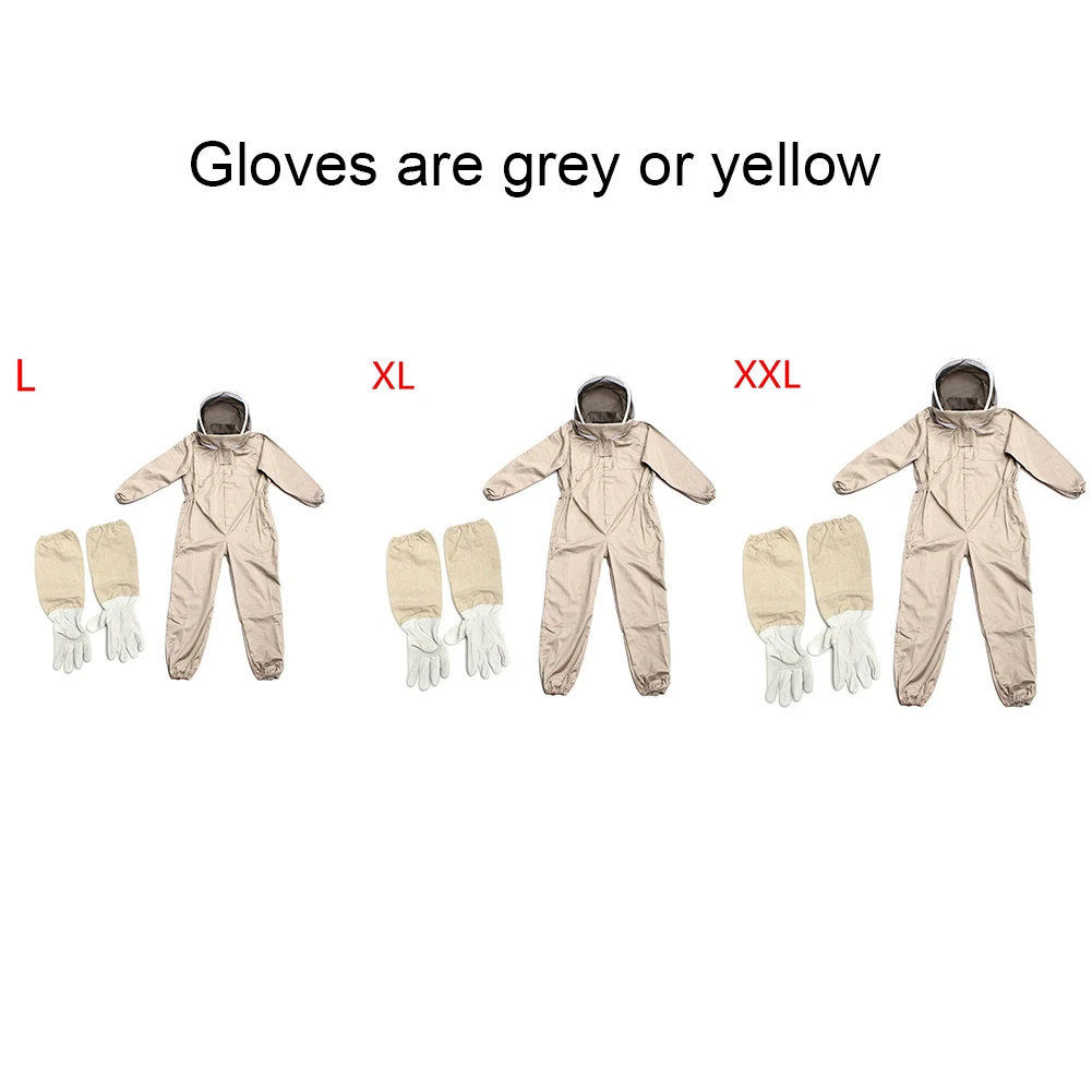 

Full Body With Glove Veil Hood Safety Farm Ventilated Protective Clothing Beekeeping Suit Apiary Professional Bee Proof Outfit