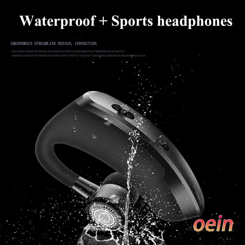 V9 earphones Handsfree Business Bluetooth-compatible Headphone With Mic Wireless Bluetooth Headset For Drive Noise Reduction
