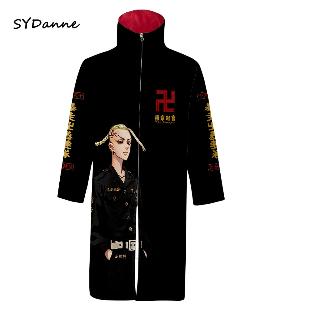 

Новинка, летняя одежда, футболки, топы, полиэстер, мантия для косплея Токио, манжиро, Кен, ригуджи, хаори, аниме, длинный Тренч