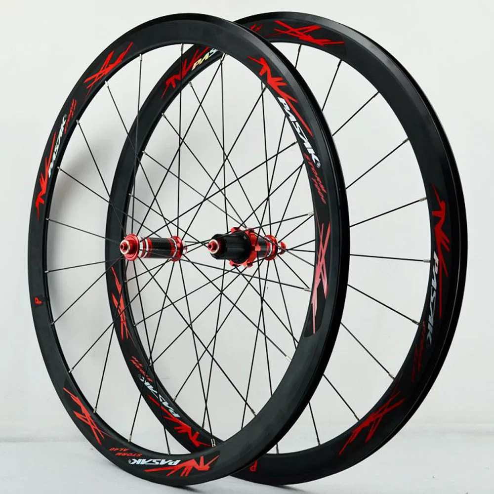 Red 40mm Pasak 700C колесная 30 мм 40 мм Обод Глубина V/C тормоза герметичный подшипник спереди 2 сзади 5 карбоновые ступицы 20H 24H F100mm R130mm пространство - Цвет: Red 40mm