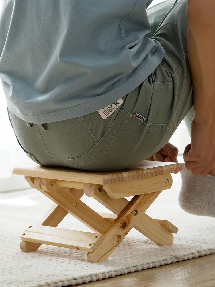 Складной стул из цельного дерева портативный складной со шлейфом mazza для