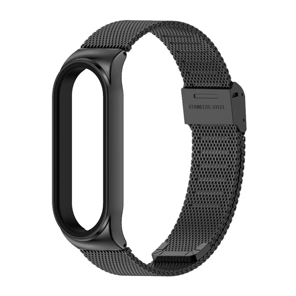 Металлический ремешок для браслета Xiaomi Mi Band 3 4 5 6 CS из нержавеющей стали с магнитным замком Milano.