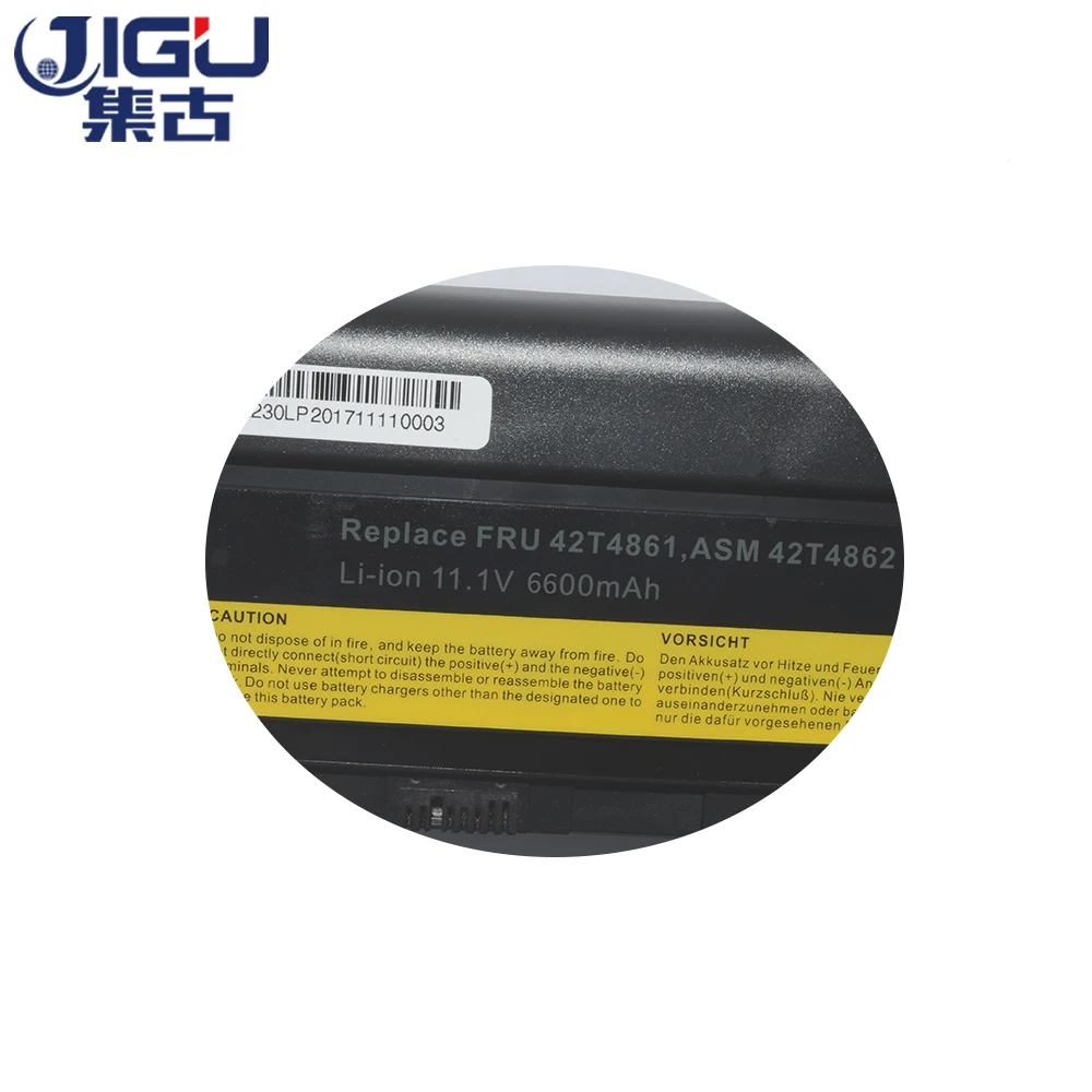 JIGU 6600MAH Аккумулятор для ноутбука 42T4902 42Y4940 42Y4868 42T4873 42Y4874 42T4863 42t4866 Lenovo thinkpad X230 X220 X220i |