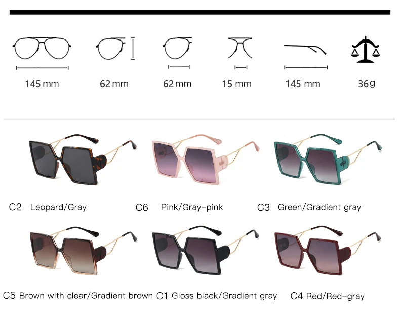 

New European and American Sunglasses Women's Fashionable Large Frame Sunglasses Sunglasses Sun Glasses for Women